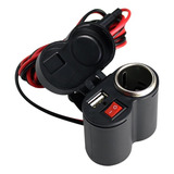 Tomada 12v Usb 5v Moto Carregador Cel Isqueiro Prova De Agua