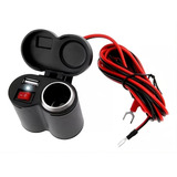 Tomada 12v Usb Moto Carregador Celular Isqueiro Prova D'água