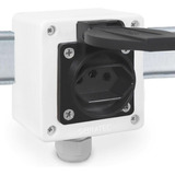 Tomada 2p+t 10a 20a Tampa Externa Caixa Sobrepor Trilho Din