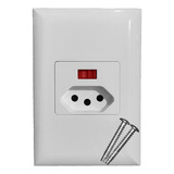 Tomada Bivolt 20a Com Seletor De Voltagem Cor Branco