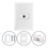 Tomada De Telefone Rj11 2 Vias Linha Ouro Branca Modular