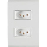 Tomada Dupla Tramontina Linha Liz 2p+t 20a Placa Branca 4x2
