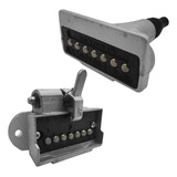 Tomada Engate Carreta Retangular Casal 7 Polos Aluminio