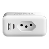 Tomada Inteligente Wifi Novadigital 16a Usb Medidor Consumo Tuya Smart Life Alexa Bivolt Branco
