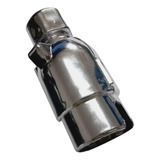 Tomada Macho Plug Cromado Plastico Abs Carretinha Engate