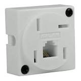 Tomada P/ Telefone Rj11 Modular 4 Vias- 2 Linhas 30-unidades