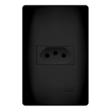 Tomada Simples 10a Habitat Black Fame Cor Preto