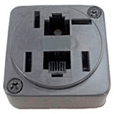Tomada Telefone Externa Com 2 Encaixes Modulares Rj 11 Preta