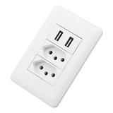 Tomada Usb Carregador Universal Turbo Dupla Bivolt Parede Br