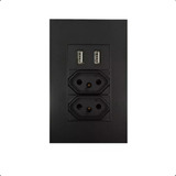 Tomada Usb De Parede Universal Bivolt 4x2 Carregador Turbo