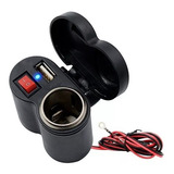 Tomada Usb P/ Moto Carregador Celular Gps Acendedor Cigarro