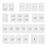 Tomadas Interruptores Kit 25 Peças Completas Modular Luxo