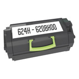 Toner Compatível 624h 62dbh00 P/ Impressora Lexmark Mx711 Mx811 Mx812 25.000 Cópias Tinta Preto