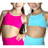 Top Infantil Kids Fitness Kit 2 Unidades Poliamida Ala Fina