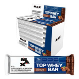 Top Whey Bar - Caixa C/12 Unidades - Max Titanium Sabor Chocolate Com Avelã