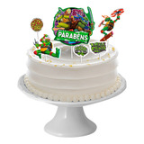 Topo - Topper - Decoração De Bolo - Festa Tartarugas Ninja