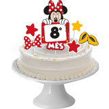 Topo - Topper - Decoração De Bolo - Mêsversário Minnie Mouse