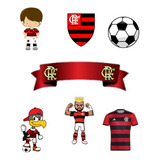 Topo Bolo Time Flamengo Futebol Personalizado