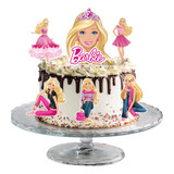 Topo De Bolo Barbie - Rosa