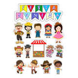 Topo De Bolo Topper De Bolo Festa Junina Arraiá Mod 3