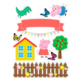 Topo Topper Decoração Bolo Aniversário Peppa