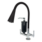 Torneira 2 Jatos Filtro Bancada Cozinha Pia Metal Inox 4027