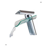 Torneira Banheiro Monocomando Cascata Calha Vidro Cana Baixa