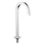 Torneira Banheiro Slim Tube Quadrada Alta Cromada