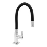 Torneira Color Luxo Bancada Cano Silicone Flexível Cor Preto