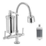 Torneira Com Filtro Gourmet Pia Cozinha De Parede Metal Inox
