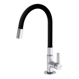 Torneira Cozinha Bancada Pia Gourmet Silicone Flexível Preta