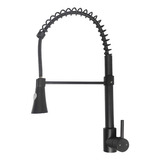 Torneira Cozinha Gourmet Spray Misturador Monocomando Black Acabamento Mate Cor Preto