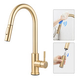 Torneira Cozinha Inox Sensor Touch Extensível Monocomando