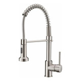 Torneira De Bancada Gourmet Para Cozinha Quente E Frio Misturador Monocomando Inox Escovado Yesop