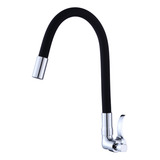 Torneira De Parede Cozinha Gourmet Flexível Preta Metal