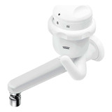 Torneira Elétrica Fame Parede Reta Cozinha 220v 5400w Quente Acabamento Branco Frequência 60 Hz