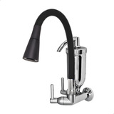 Torneira Filtro Gourmet Flexível Cozinha Parede Cone Preto