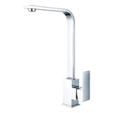 Torneira Gourmet Cozinha Monocomando Slim Inox Cromo Luxo Acabamento Cromado Cor Prata