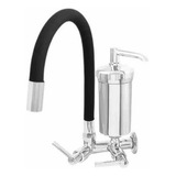 Torneira Gourmet Filtro Parede Cano Silicone Flexível Preto