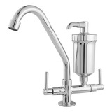 Torneira Metal Inox Filtro Gourmet Pia Mesa Cozinha Bancada