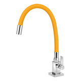 Torneira Para Cozinha Quadrada Mesa Gourmet Colorido 1/4v. Cor Amarelo