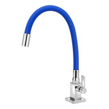 Torneira Para Cozinha Quadrada Mesa Gourmet Colorido 1/4v. Cor Azul
