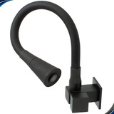 Torneira Parede Gourmet Square Luxo Cano De Silicone Black