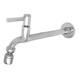 Torneira Pia/tanque Metal Longa Bico Móvel Parede 22cm 1/4v