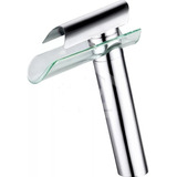 Torneira Premium Monocomando Cascata Alta Calha Vidro Cromo 