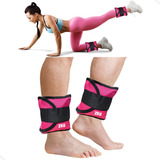 Tornozeleira Caneleira Peso 2 Kg Treino Academia Par Rosa