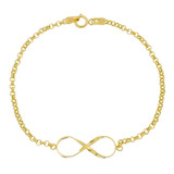 Tornozeleira Portuguesa Com Pingente Infinito Ouro 18k 750
