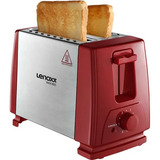 Torradeira Inox Red Fast Vermelha Lenoxx Ptr203 110v