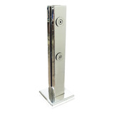 Torre Aço Inox 2 Furos 30cm Guarda Corpo De Vidro