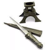 Torre Eiffel Adaga Faca Espada Punhal Corte Afiada + Suporte
